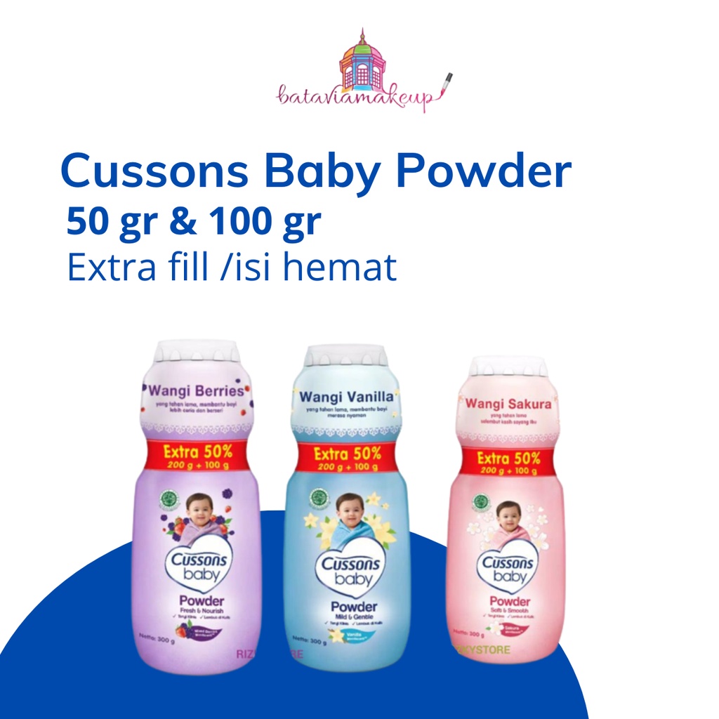 Jual CUSSONS BABY POWDER// 50g + 25g/ 100g + 50g/ BEDAK BAYI | Shopee ...