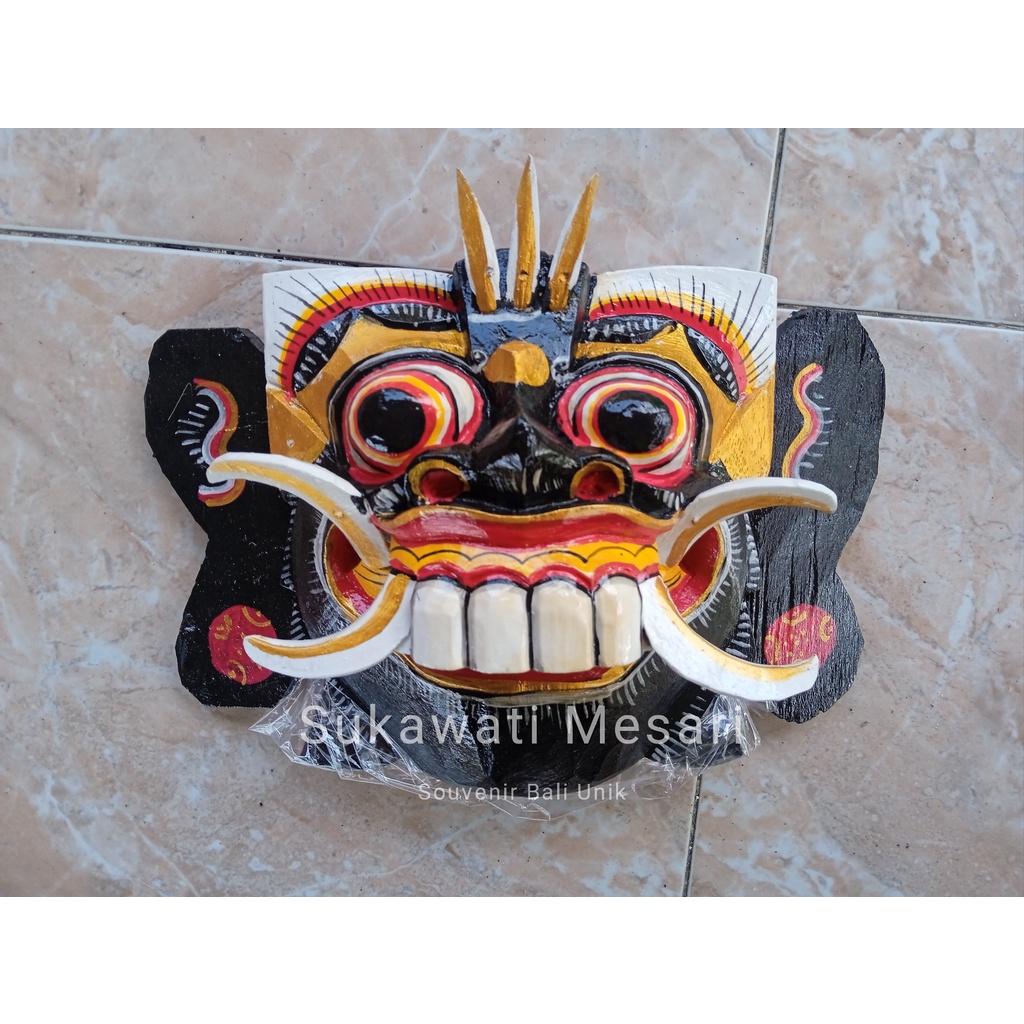 Jual Topeng Tapel Rangda Lengkap Dengan Aksesoris Lidah Dan Rambut ...