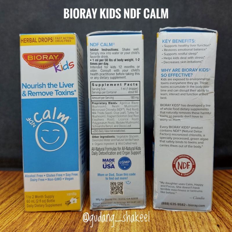 Jual Bioray Kids NDF Tummy Probiotic Blend / Focus / Calm / Happy ...