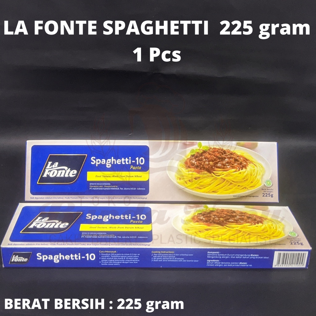 Jual La Fonte Spaghetti Pasta Spaghetti Instan No 10 225 gram Shopee