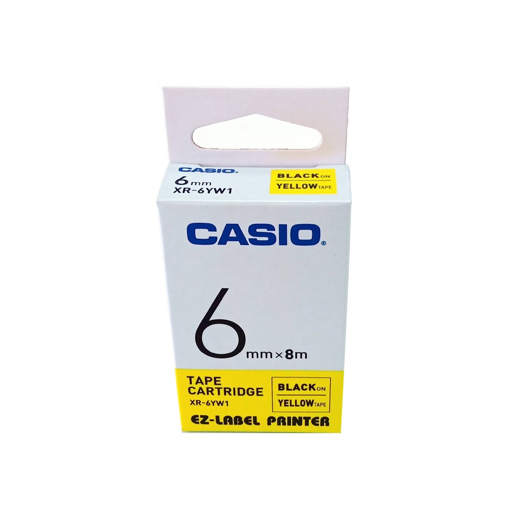 Casio XR-6YW1-Label Tape - Printer - Kuning - 6 mm (3)