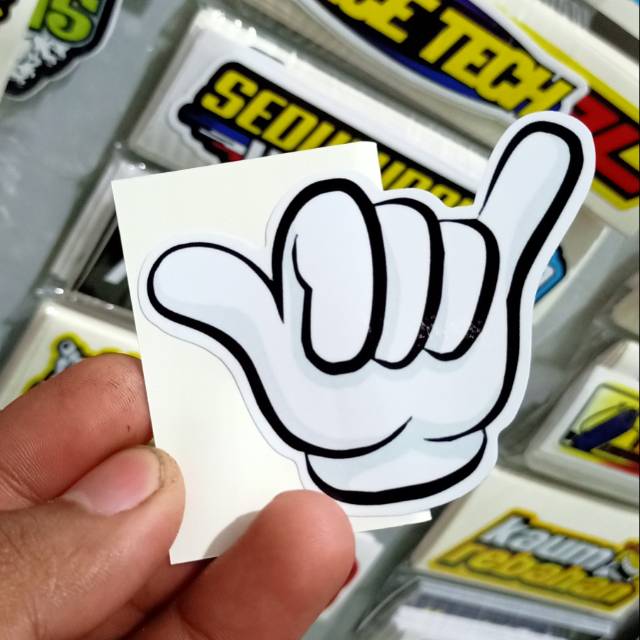 Jual Sticker printing TANGAN PUTIH METAL | Shopee Indonesia