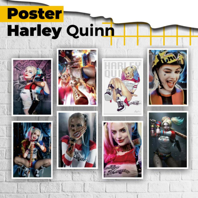 Jual Poster Harley Quinn 5 pcs free sticker (CoD) | Shopee Indonesia