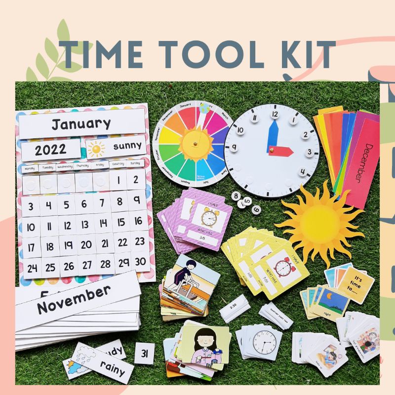Jual Time Tool Kit (+kelas online) Montessori belajar tentang waktu ...