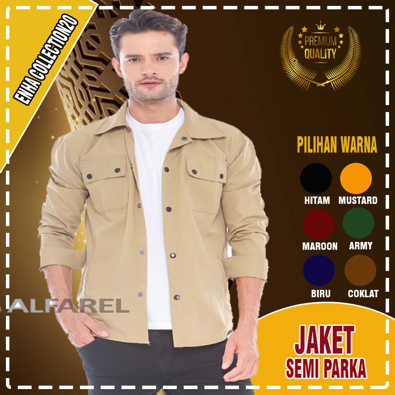 Jual Jaket Semi Parka Canvas Wedding Cream Ukuran M L Xl Xxl Shopee