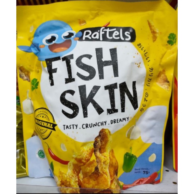 Jual Raftels Fish Skin / Original / Spicy Fish Skin / 75 gr | Shopee ...
