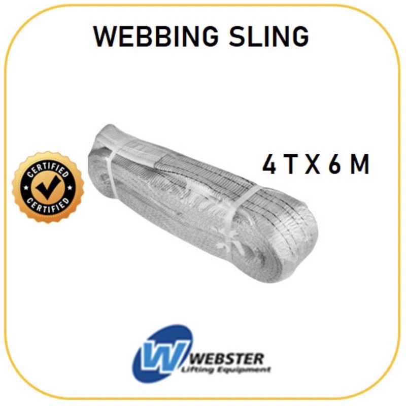 Jual WEBBING SLING 4 T X 6 M WEBSTER KOREA ( BELT TALI WEBING ANGKAT