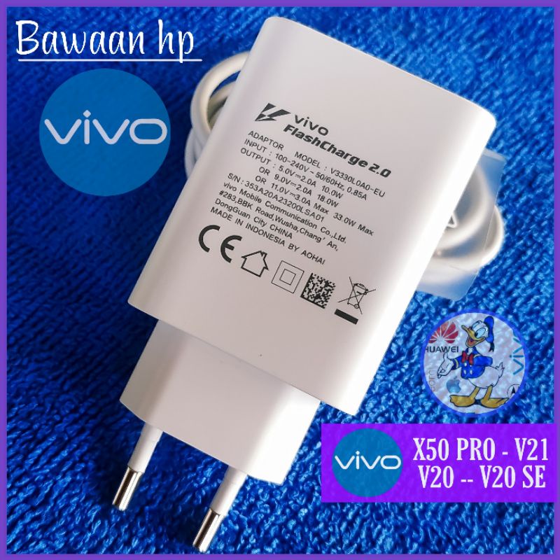 Original Charger Vivo V19 Charger 33 Watt Vivo V20 Pro Charger