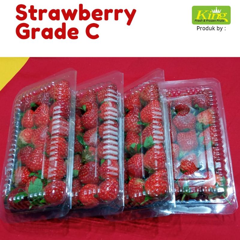 Jual Strawberry Fresh Grade C 100 Gr (dapat 4 Pck), Strawberry Murah ...