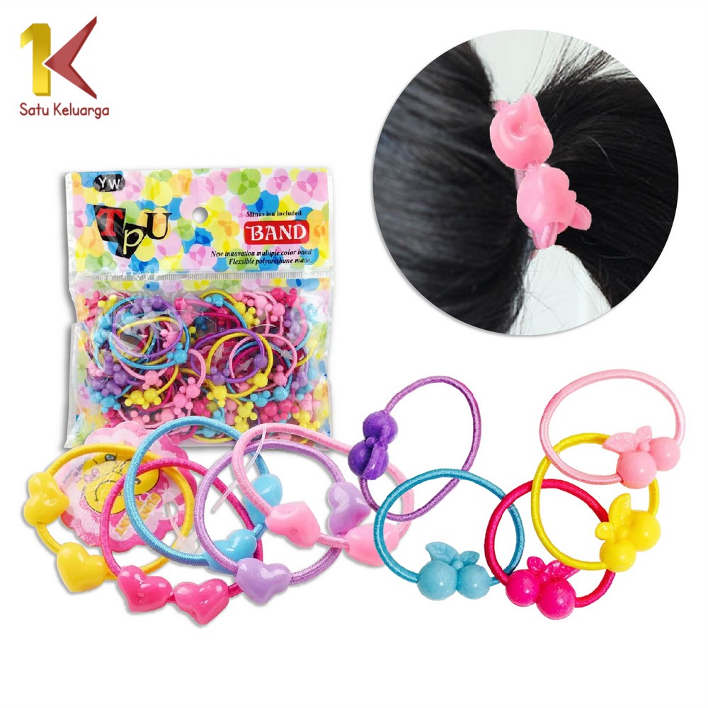 Jual Satu Keluarga Ikat Rambut Anak Anak C9 Karet Ikat Rambut (50 PCS