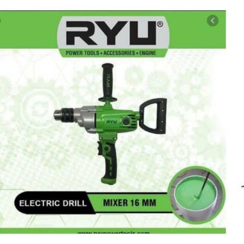 Jual Ryu RED16RE Electric Mixer mesin pengaduk cat 16mm red 16 re bor ...