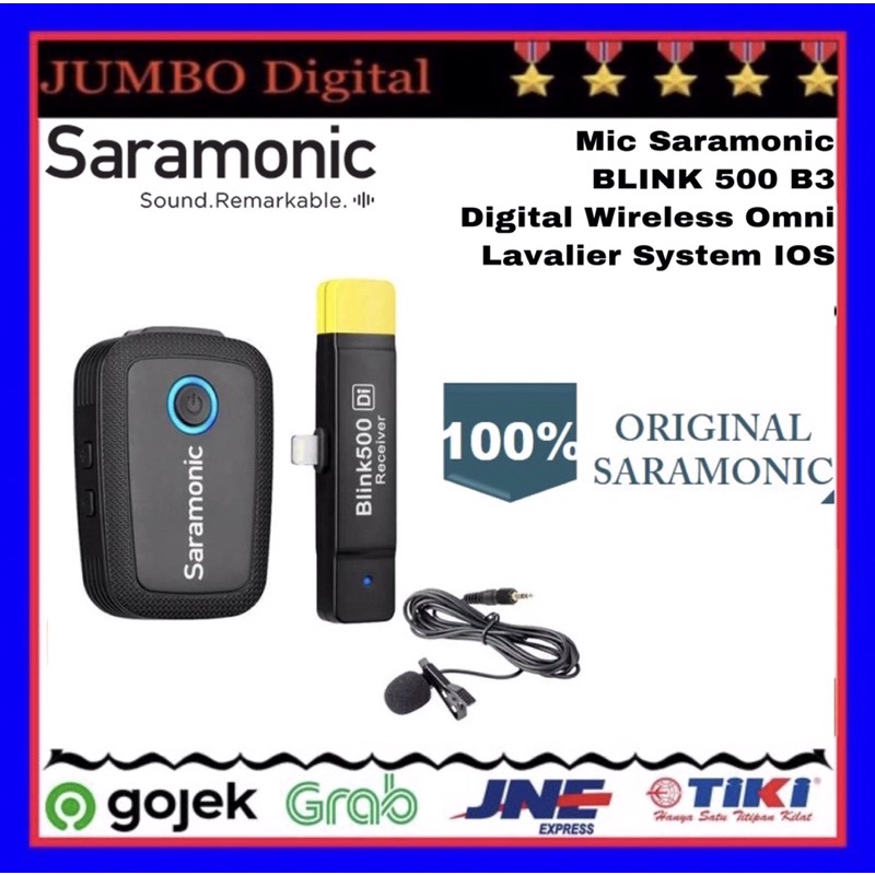 Jual Mic Saramonic Blink 500 B3 Digital Wireless Omni Lavalier System