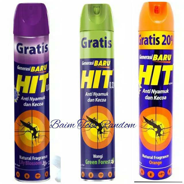 Jual Hit insektisida semprot anti nyamuk 3variant 600+75ml | Shopee ...