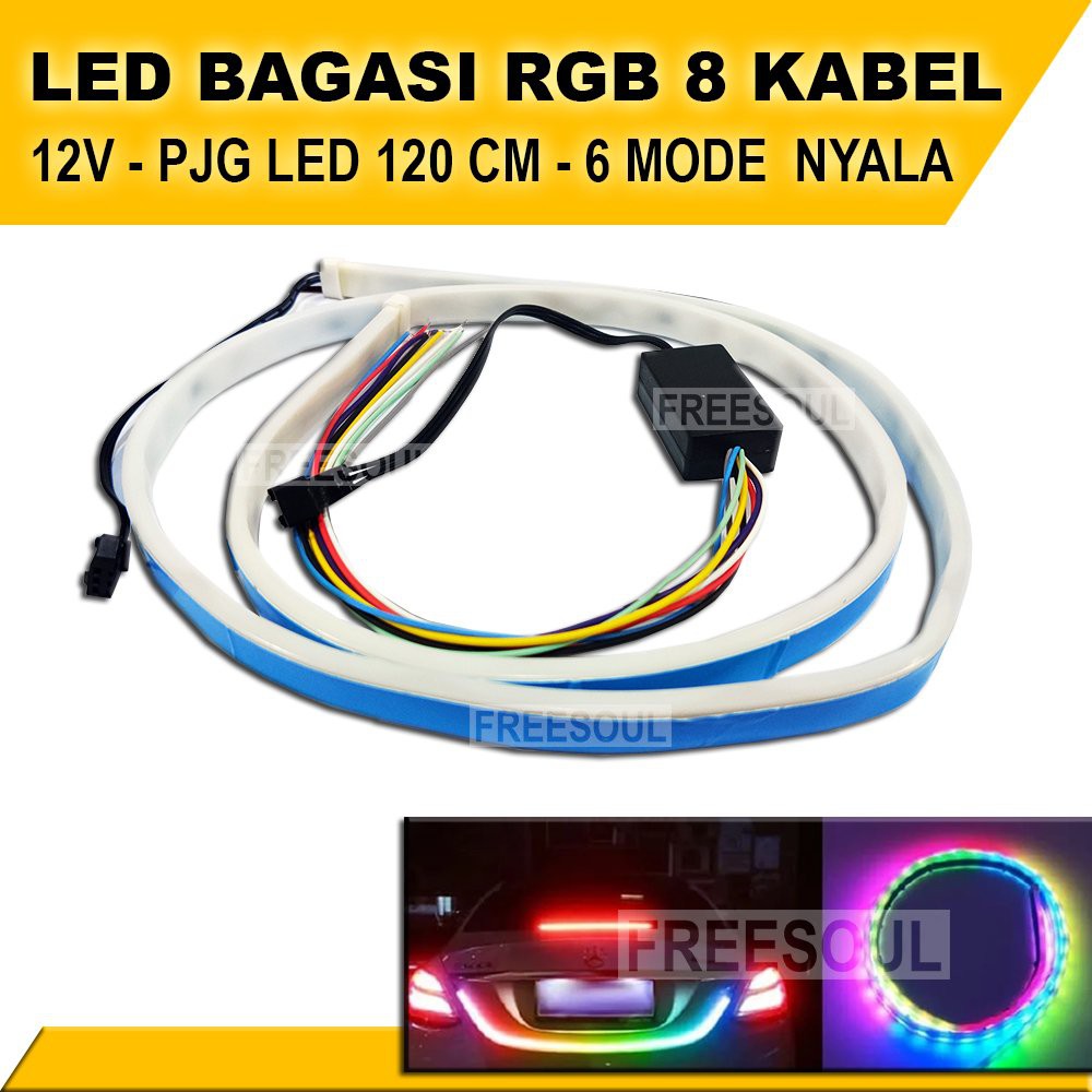 Jual Lampu LED Bagasi RGB 8 KABEL - STRIP MODEL BARU 120 CM - LED Tail ...