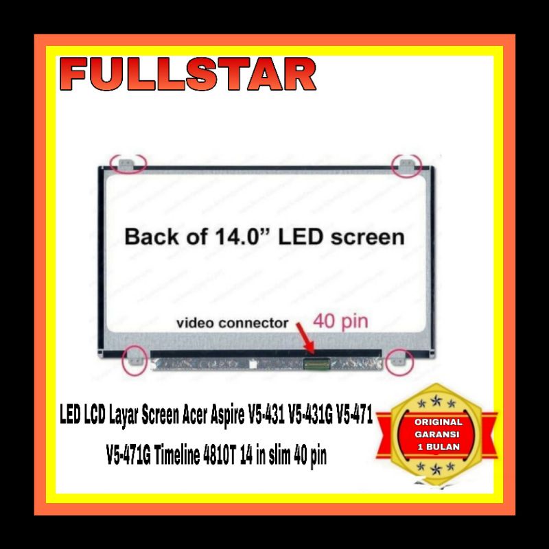 Jual LCD LAYAR LED PANEL LAPTOP 14