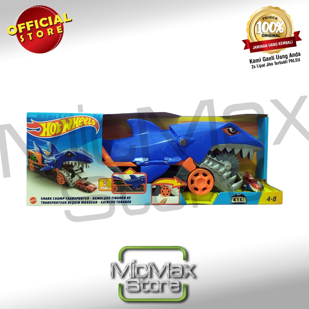 Jual HotWheels Hot Wheels City Shark Chomp Transporter Original GVG36 ...