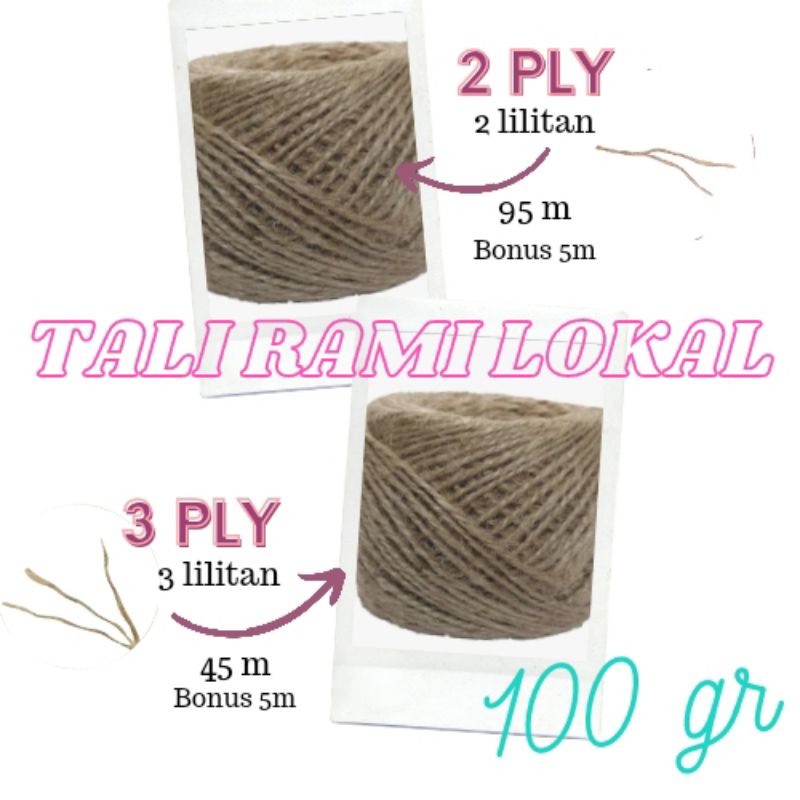Jual Tali Rami Goni Lokal 100 gram (lilitan tipis) | Shopee Indonesia