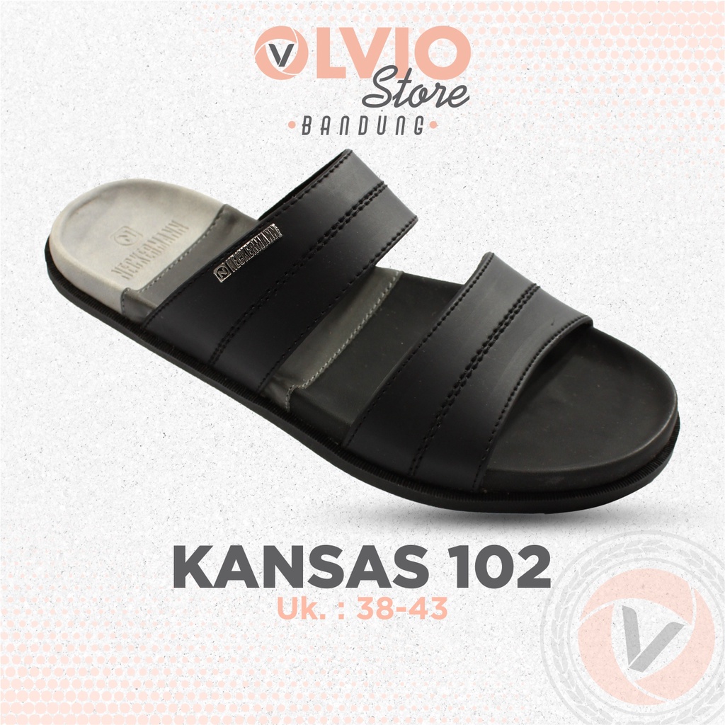 Jual NECKERMAN KANSAS 102 - Sendal Pria Slide Sandal Selop Slop Casual ...