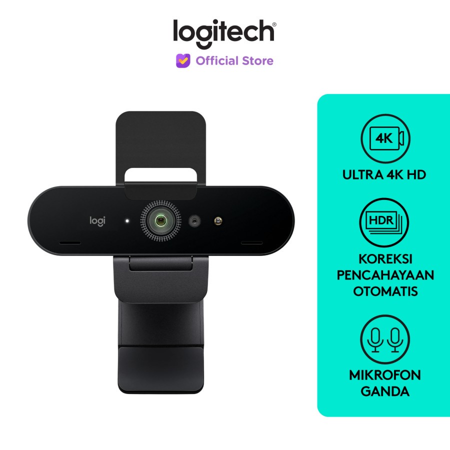 Jual Logitech BRIO Webcam Pro Ultra HD 4K, Noise-Cancelling | Shopee ...