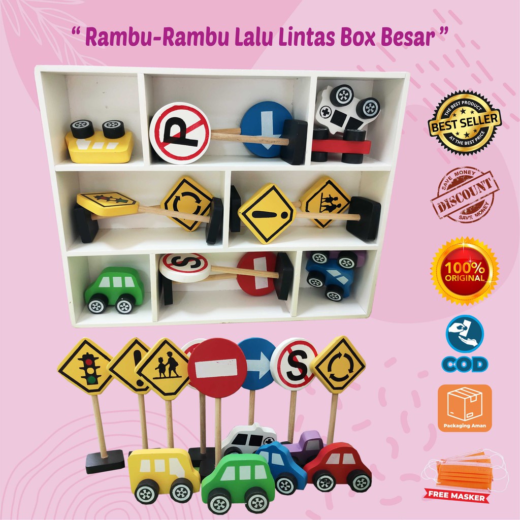 Jual Mainan Edukasi Anak Alat Peraga Edukasi Utk Anak Tk Paud Rambu ...