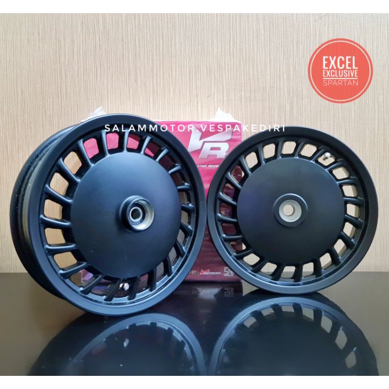 Jual Velg Vespa Ring 10 Vrossi VELOCE AS BESAR tubeless Black hitam ...