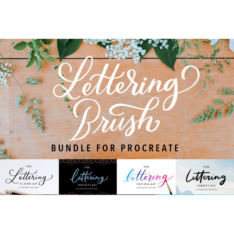 Jual Procreate Brush - 53 Procreate Lettering Brushes Bundle | Shopee ...