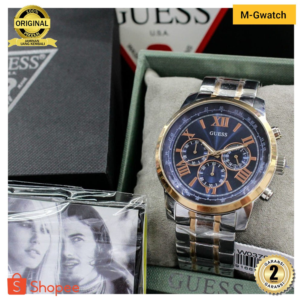 ORIGINAL GUESS W0379G7 JAM TANGAN PRIA STAINLESS STEEL