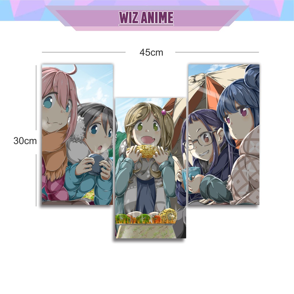 Jual Poster Special anime Yuru Camp Paket 3pcs Murah - poster anime
