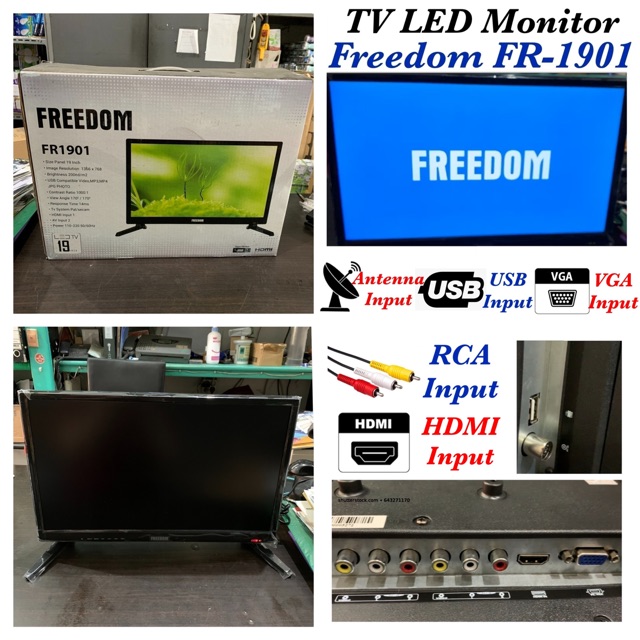 Jual TV LED monitor Freedom FR-1901 (19 inch) | Shopee Indonesia