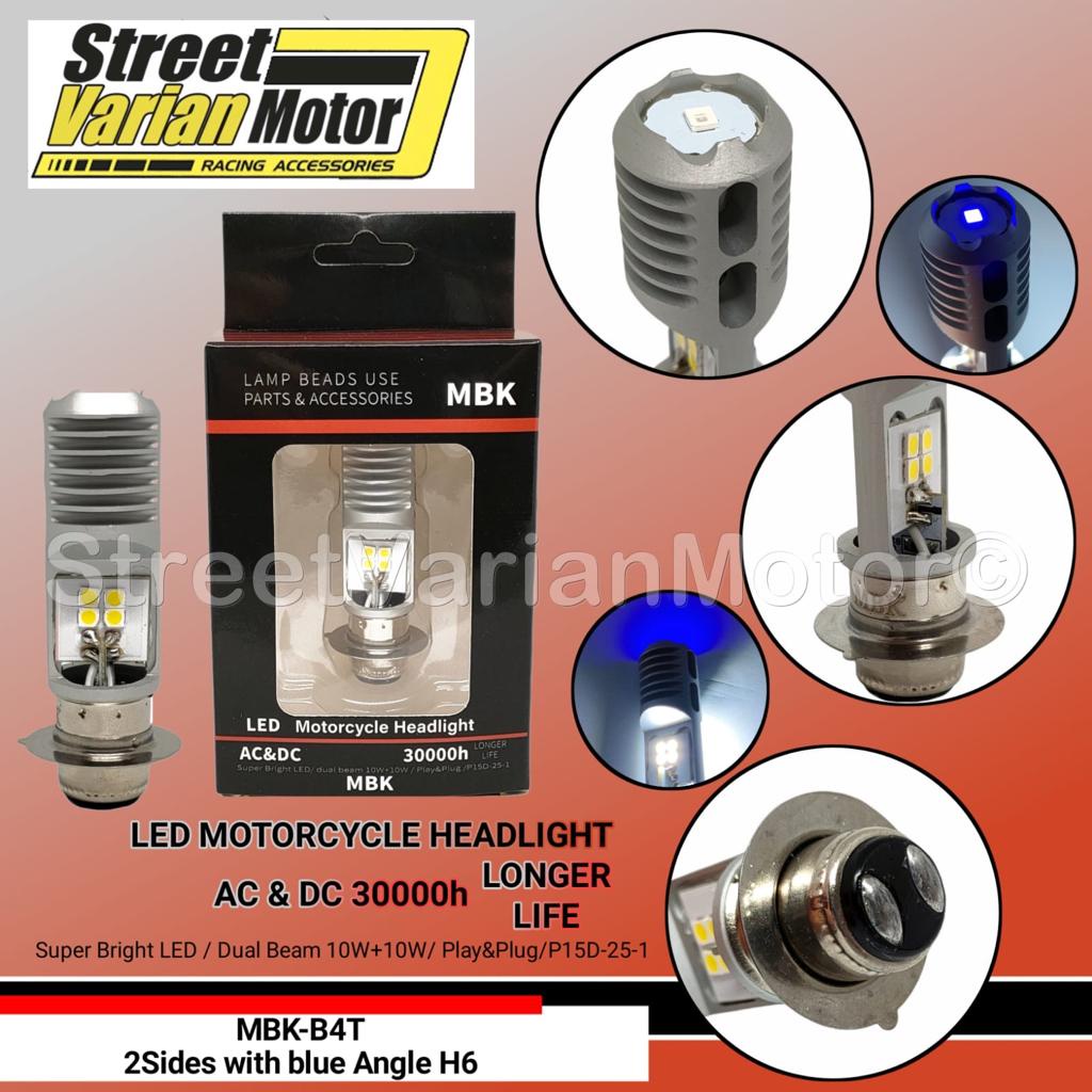 Jual Lampu Depan MBK 8 LED B4T 2 Sisi Plus Blue Eye H6 AC/DC | Shopee ...