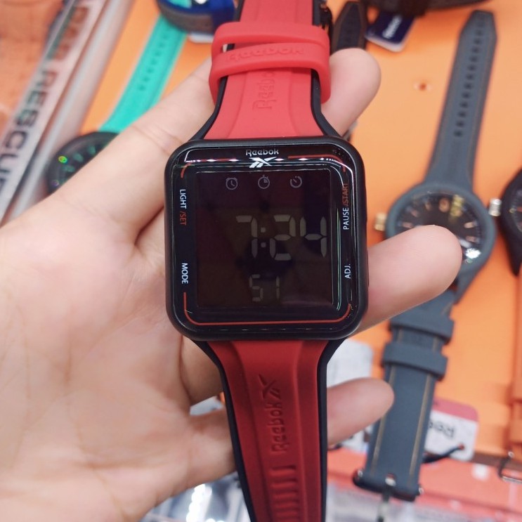 Jual JAM TANGAN REEBOK RV-SQG-G9-PBIR-BB WARRIOR BLACK RED DIGITAL ...