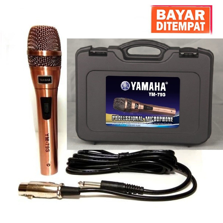 Jual Yamaha Legendaris vocal microphone YM-79S -koper -gold -suara ...