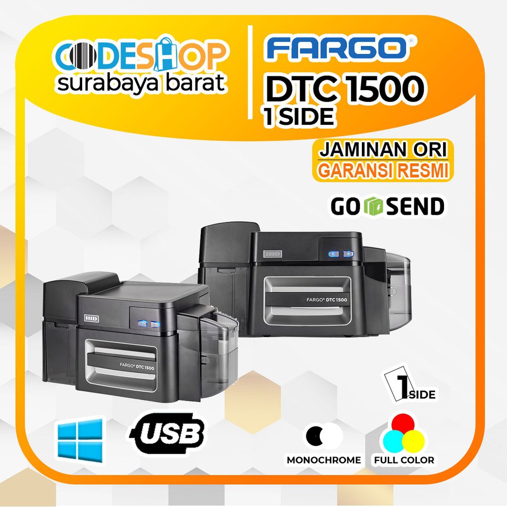 Jual PRINTER ID CARD FARGO DTC1500 / DTC 1500 / DTC-1500 SINGLE SIDE ...