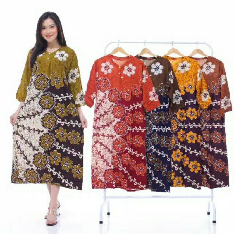 Jual DASTER MOTIF DEWASA JUMBO LENGAN PANJANG | Shopee Indonesia