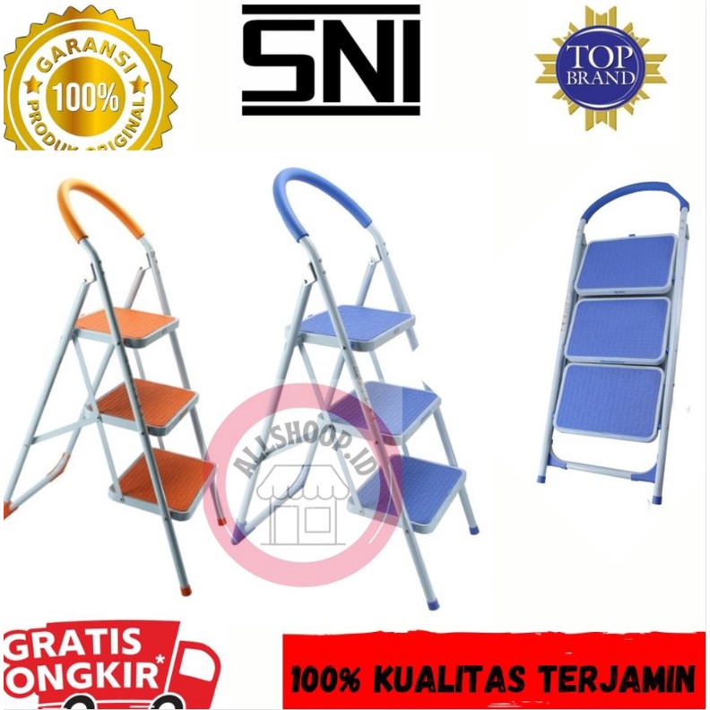 Jual Krisbow Tangga Lipat Besi Dengan 3 Anak Tangga | Shopee Indonesia