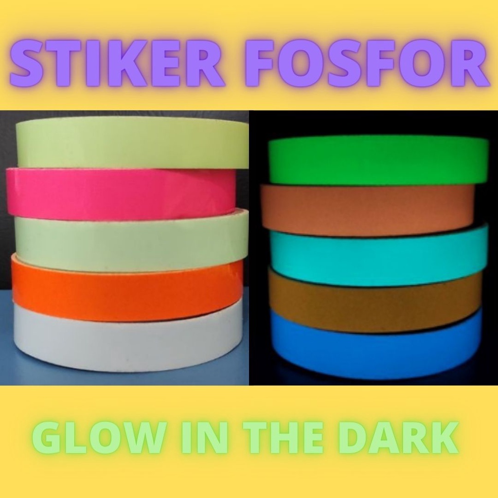 Jual Stiker Isolasi Fosfor Glow In The Dark Bahan Vinyl Metal Jig