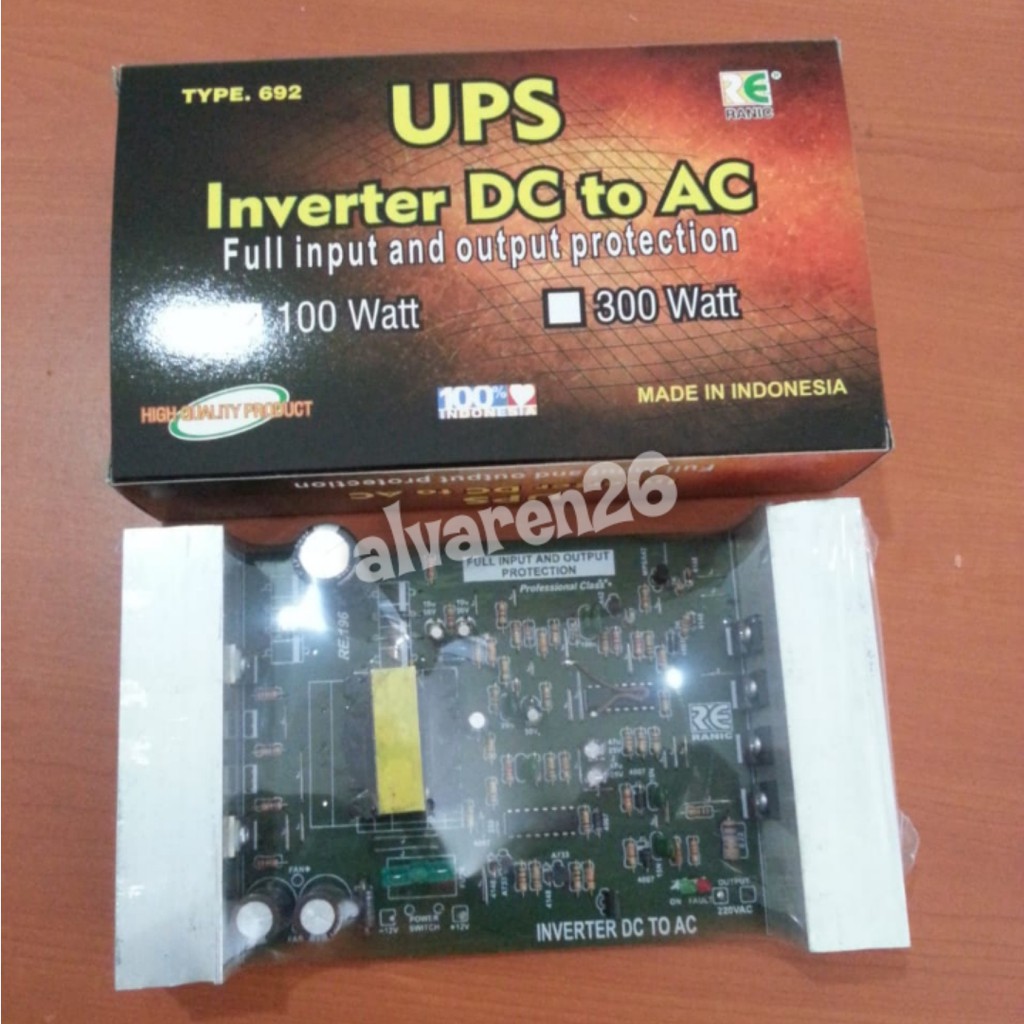 Jual Kit Inverter 12V DC TO 220V AC Pengubah tegangan listrik DC ke AC ...