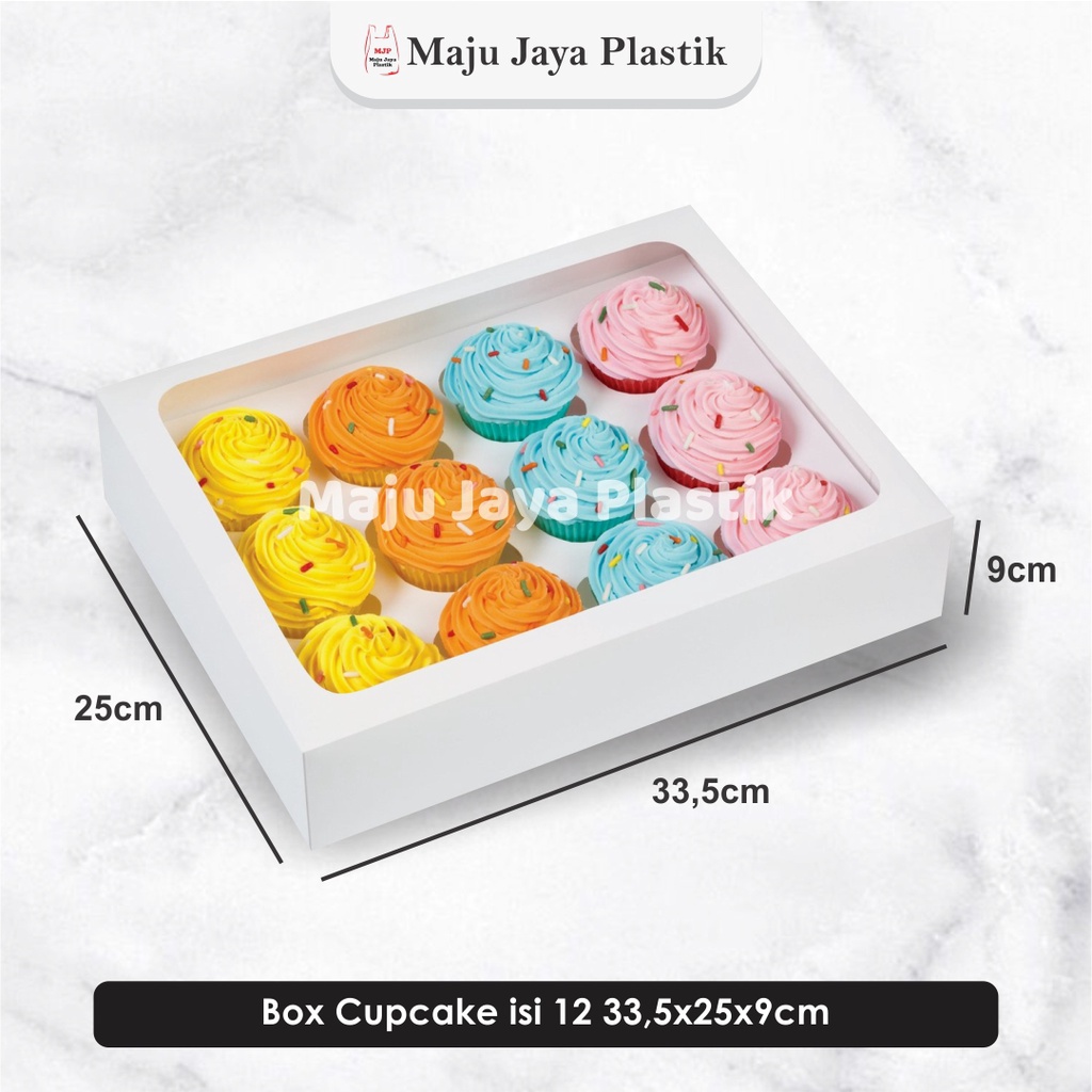 Jual BISA GOJEK DUS CUPCAKE ISI 12 per 5pcs / BOX CAKE ISI 12 / DUS