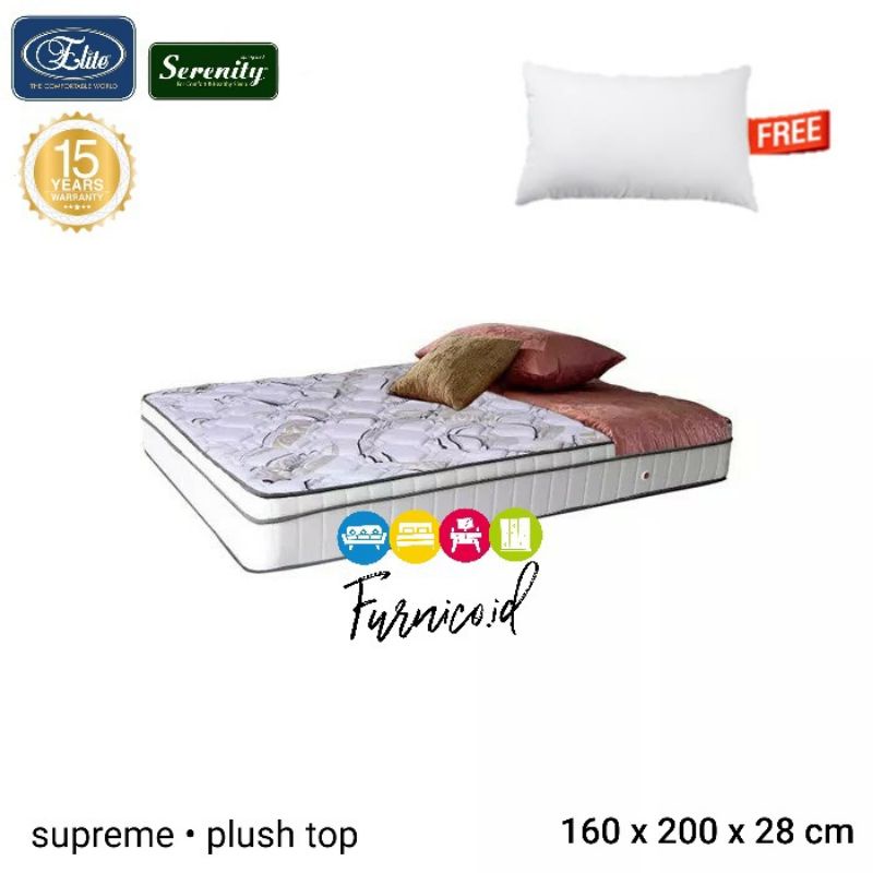 Jual Springbed ELITE • PLUSHTOP • SERENITY SUPREME • 160X200 | Shopee ...