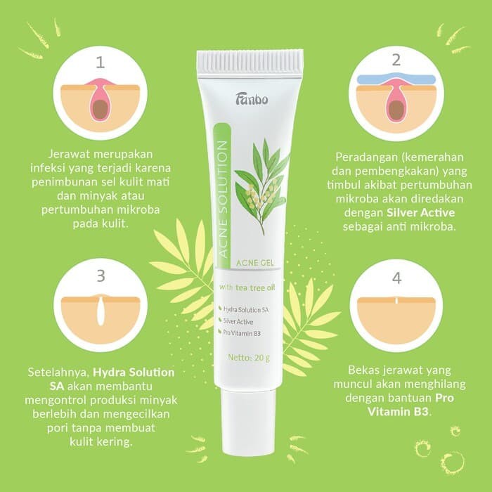 Jual Fanbo Acne Solution Acne Gel 20gr | Shopee Indonesia