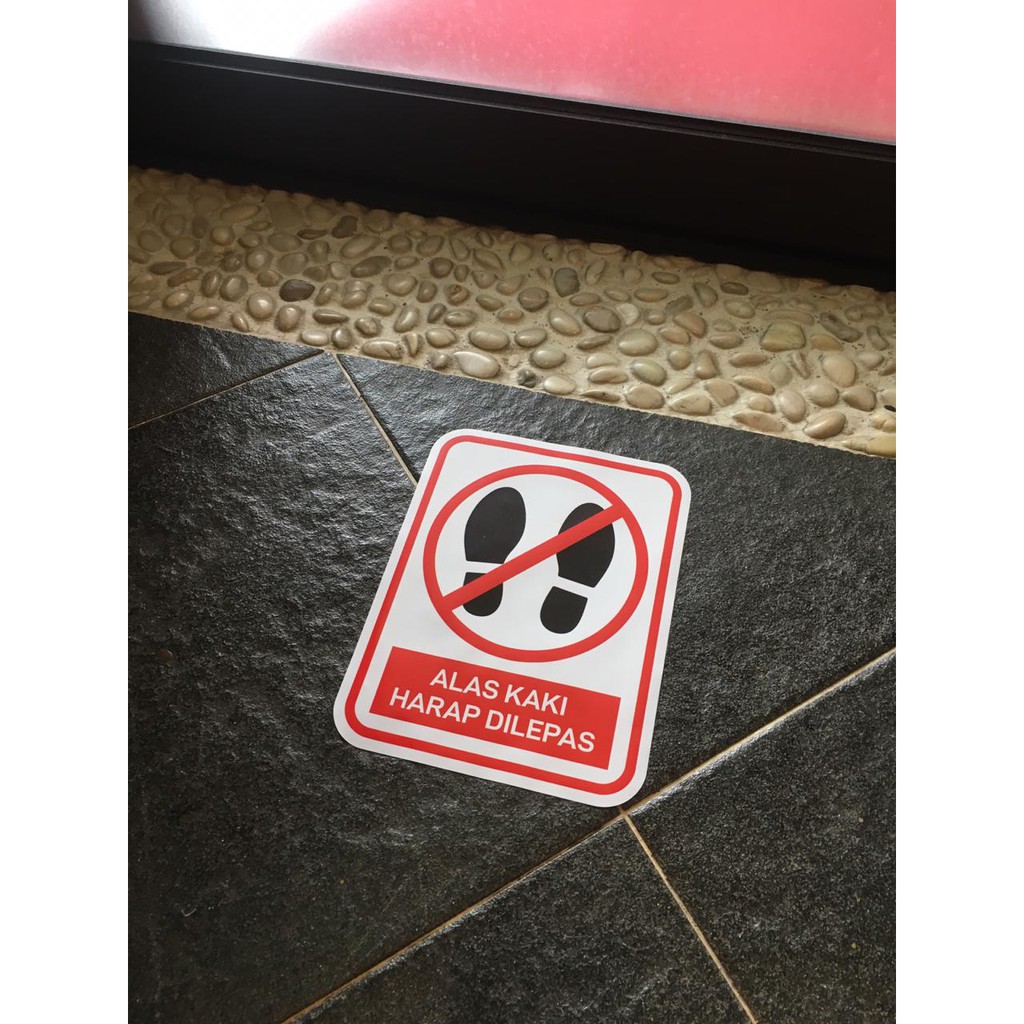 Jual Sticker Sign Alas Kaki Harap Dilepas Shopee Indonesia