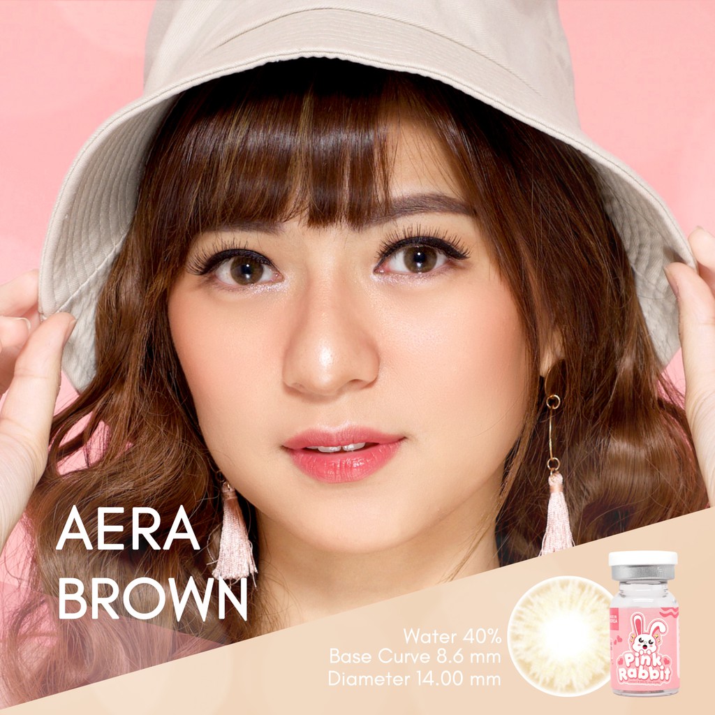 Jual Pink Rabbit Softlens Minus Aera Brown Normal dan -0,50 s/d -10.00 ...