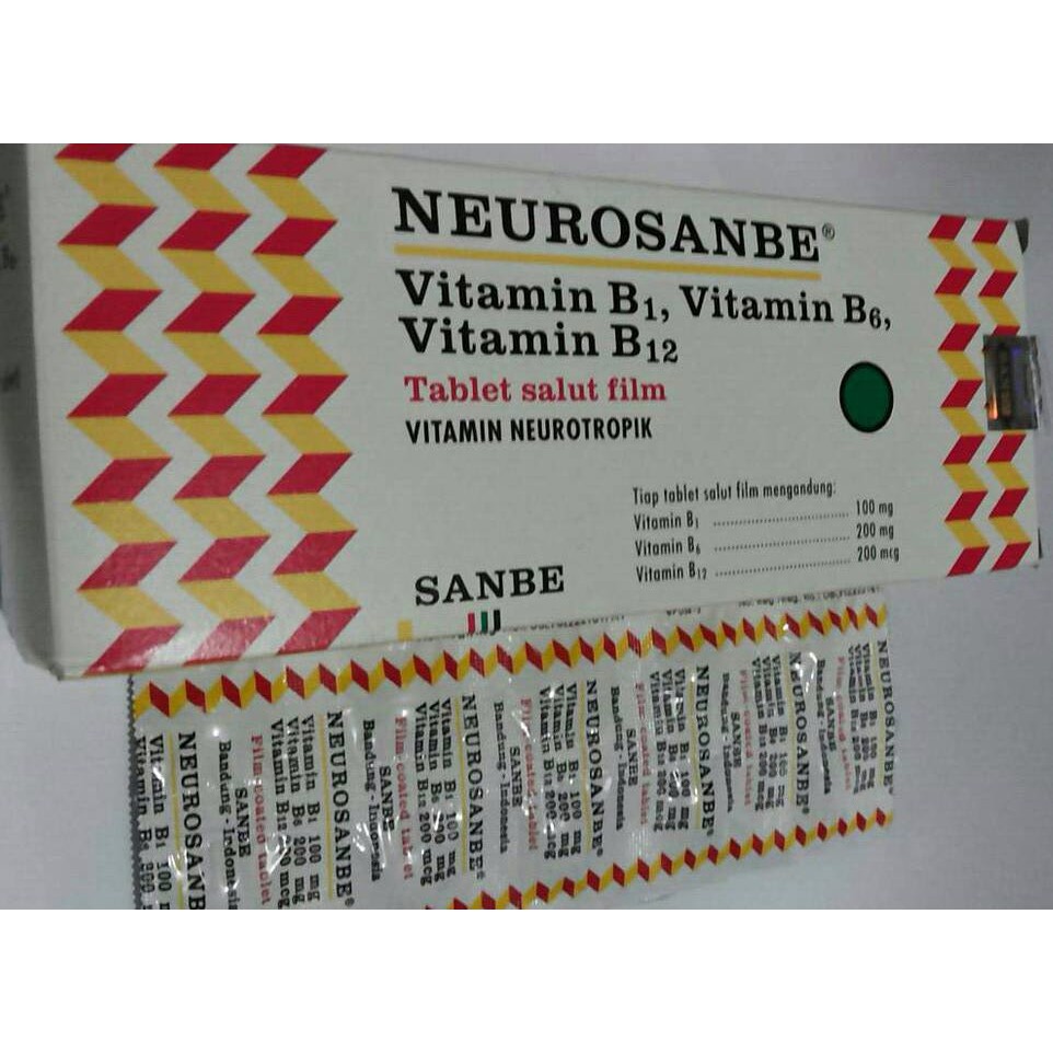 Jual TERMURAH Neurosanbe Vitamin B1, B6, B12 / Vitamin Neurotopik ...