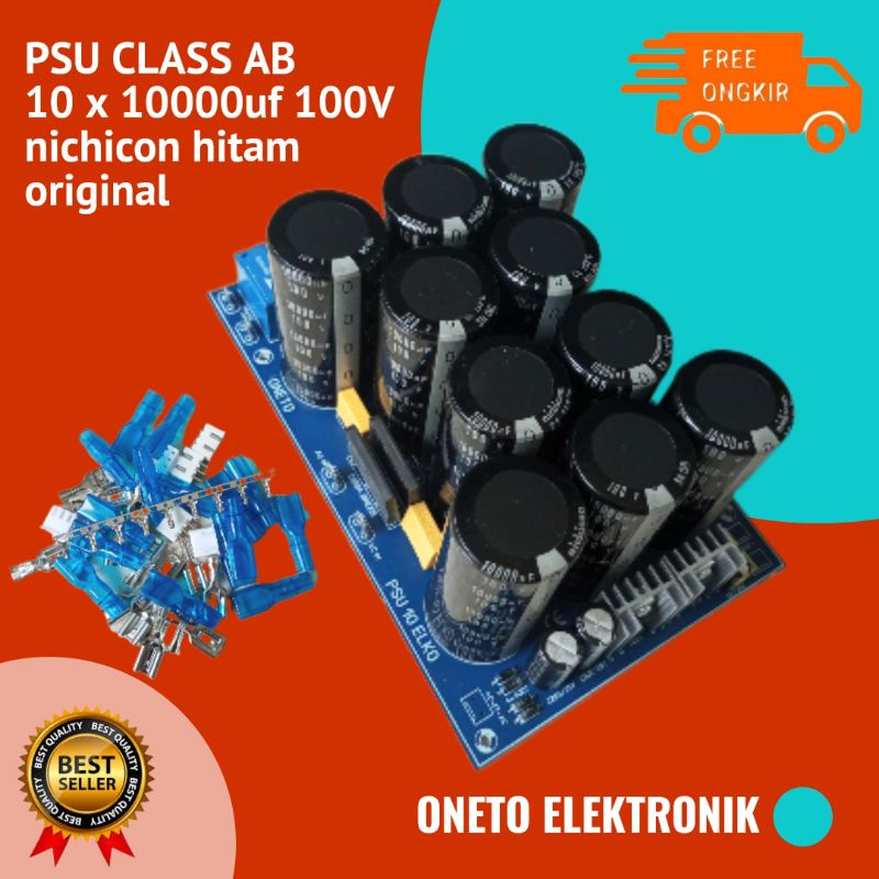 Jual PSU CLASS AB 10x10000uf 100V nichicon hitam | Shopee Indonesia