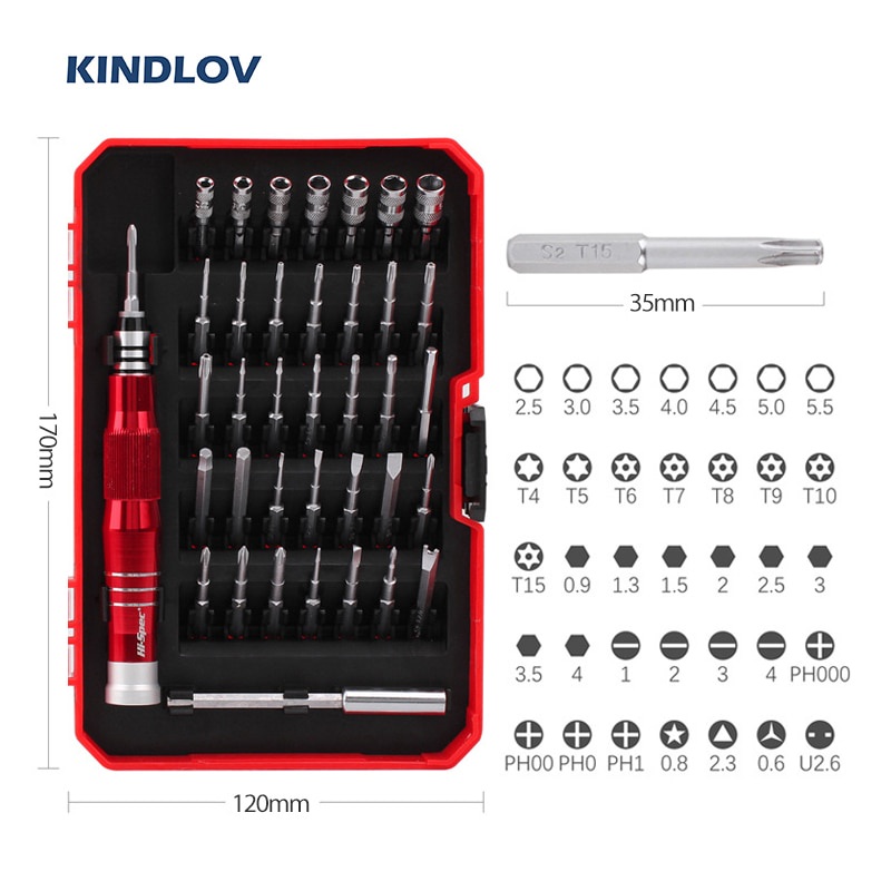 Jual Pre Order KINDLOV Precision Ratchet Screwdriver Set Torque Multispecification Screw Driver