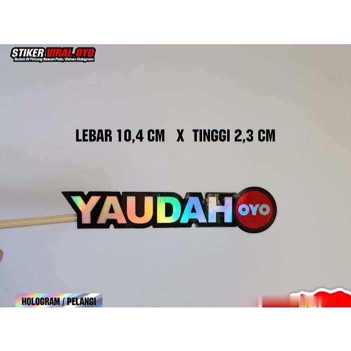 Jual stiker oyo / stiker oyo garage / stiker yaudah oyo / stiker viral ...