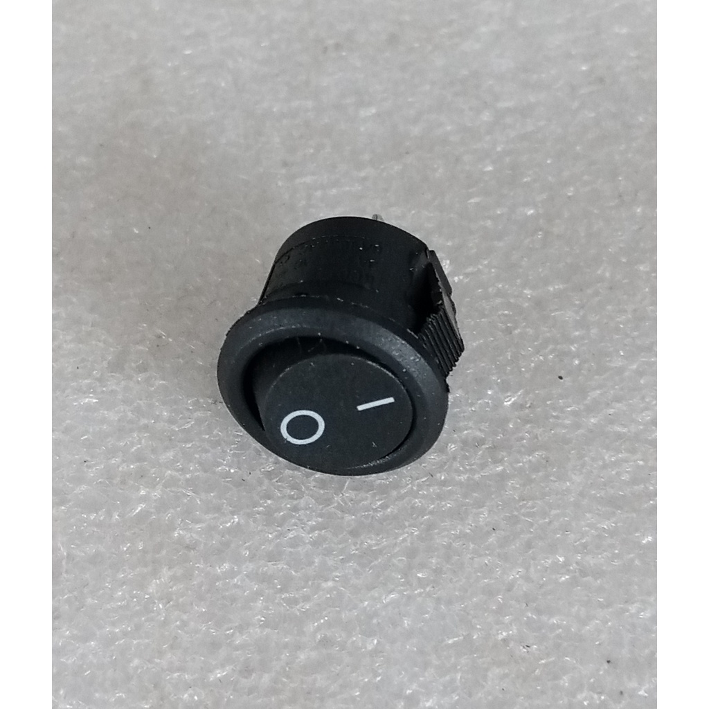 Jual Saklar 2 Pin On Off Bulat Kecil Rocker Switch Hitam | Shopee Indonesia