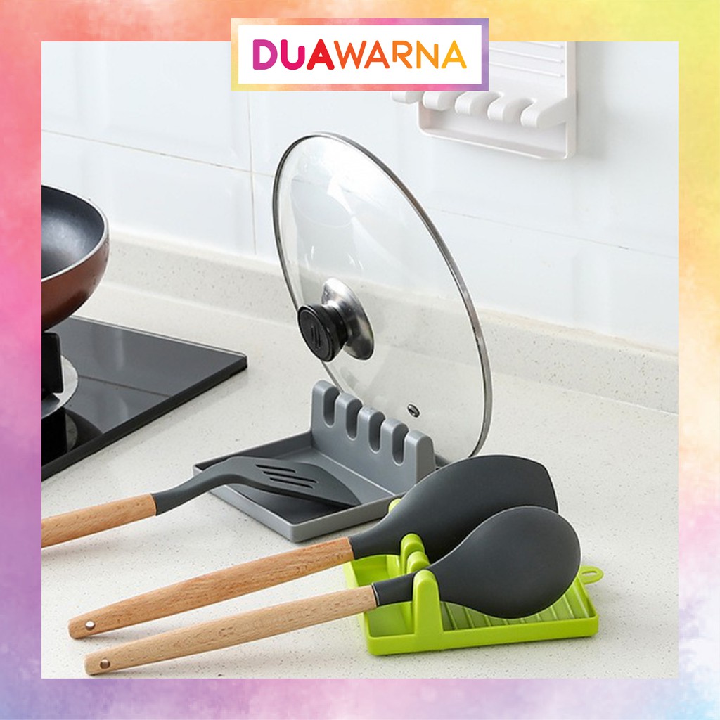 Jual Duawarna Tatakan Tutup Panci Spatula Holder Tatakan Peralatan Alat Masak Rak Dapur