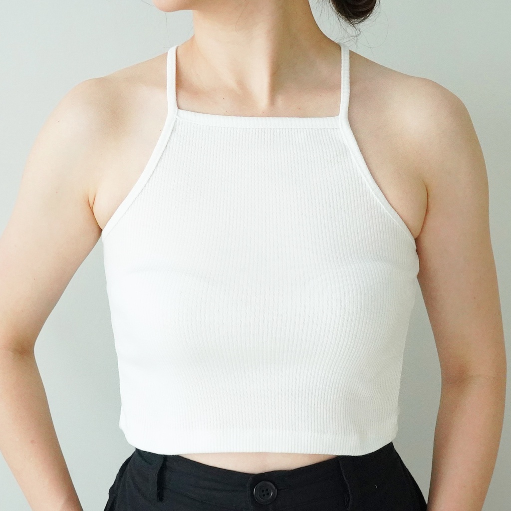Jual Tanktop Basic Crop Tank Top Rajut Baju Atasan Wanita Crop Top 097 ...