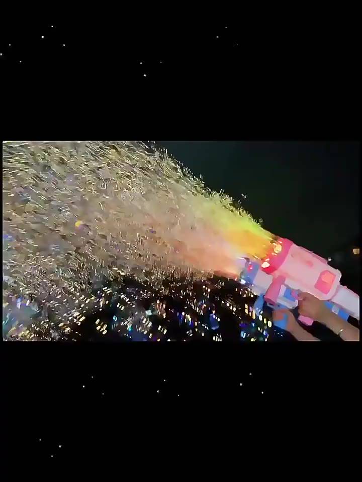 Jual BUILDHEART Mainan Bubble Gun/Pistol Gelembung/60 Lubang Gatling ...